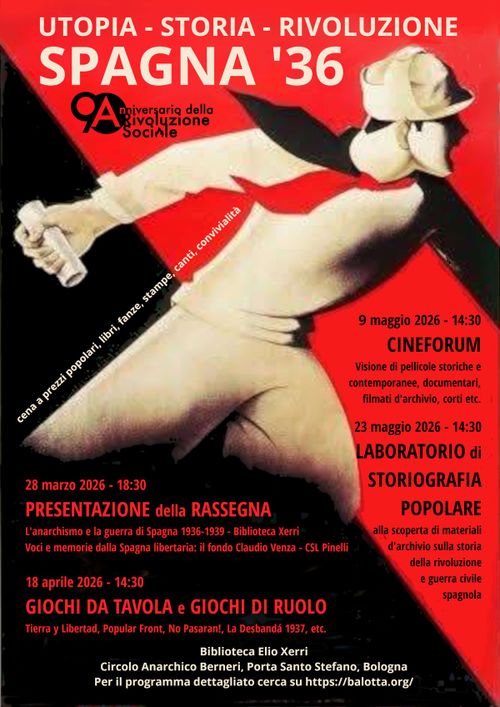 Cineforum - Spagna '36 Utopia Storia Rivoluzione