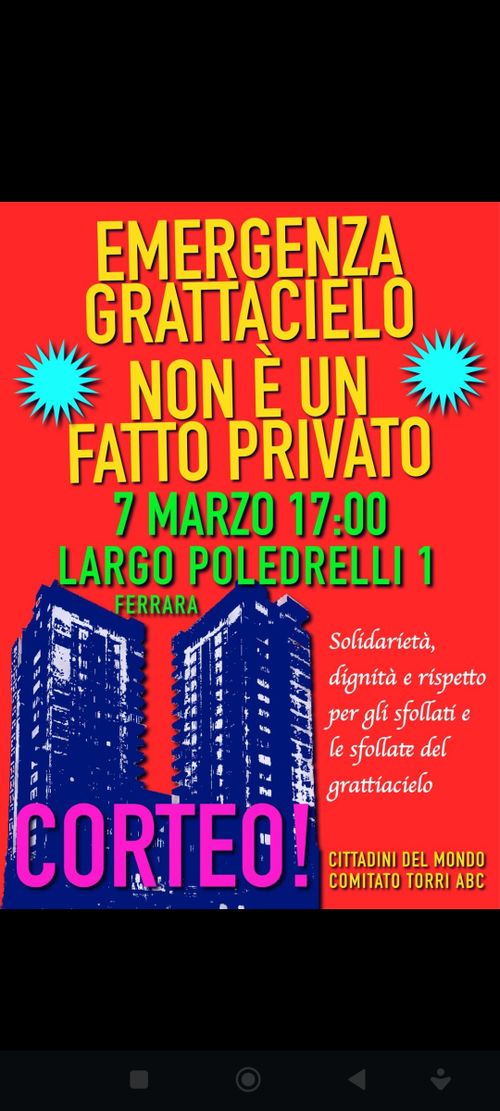 EMERGENZA GRATTACIELO: NON É UN FATTO PRIVATO!go 