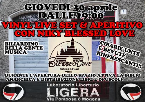 Aperitivo con vinyl live set Niky blessed love