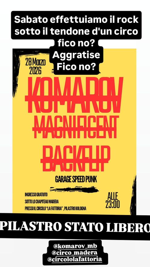 Komarov Magnificent Backflip live sotto il tendone di un circo