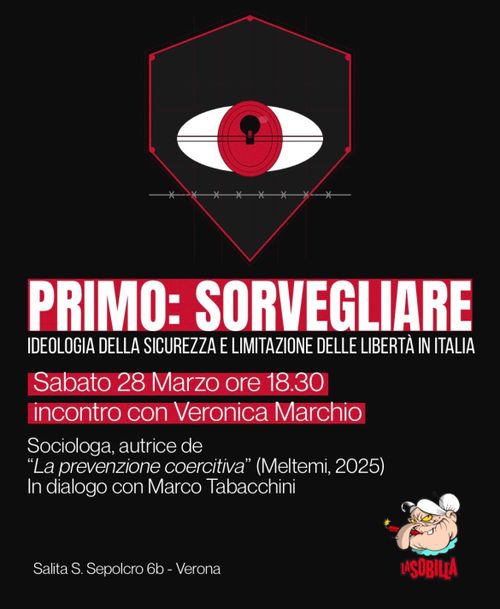 PRIMO: SORVEGLIARE Ideologia della sicurezza e limitazione delle libertà in Italia.