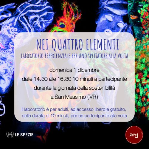 NEI QUATTRO ELEMENTI - laboratorio esperienziale per uno spettatore alla volta