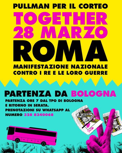 Pullman per il 28 corteo NoKings