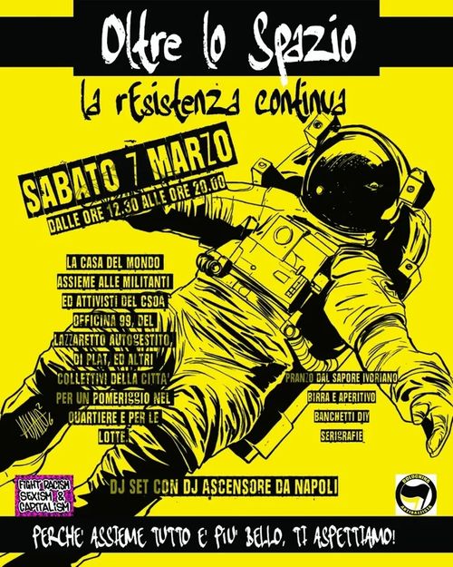 Oltre gli spazi la resistenza continua!