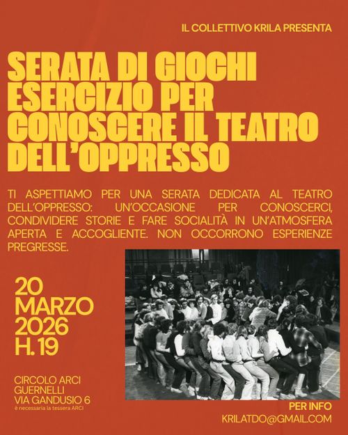 Serata di giochi esercizi di Teatro dell'Oppresso