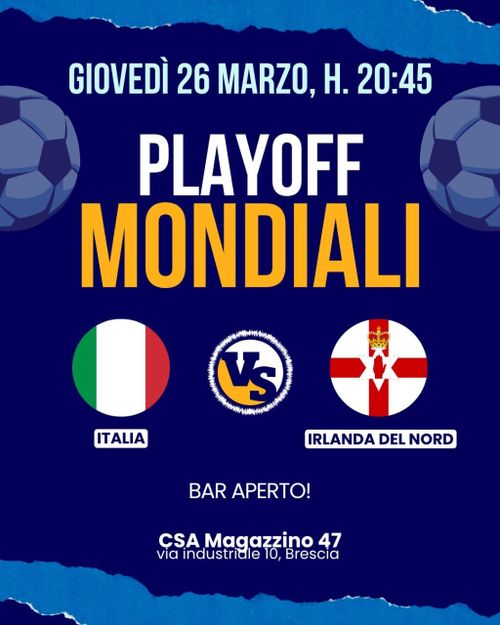 GUARDIAMO INSIEME LA PARTITA DI CALCIO MASCHILE ITALIA - IRLANDA DEL NORD