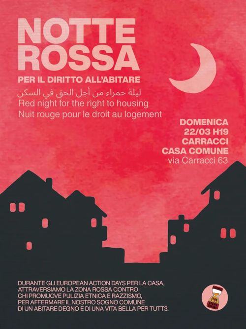 NOTTE ROSSA PER IL DIRITTO ALL'ABITARE 