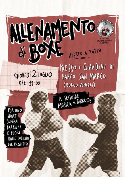 Allenamento di boxe al parco!
